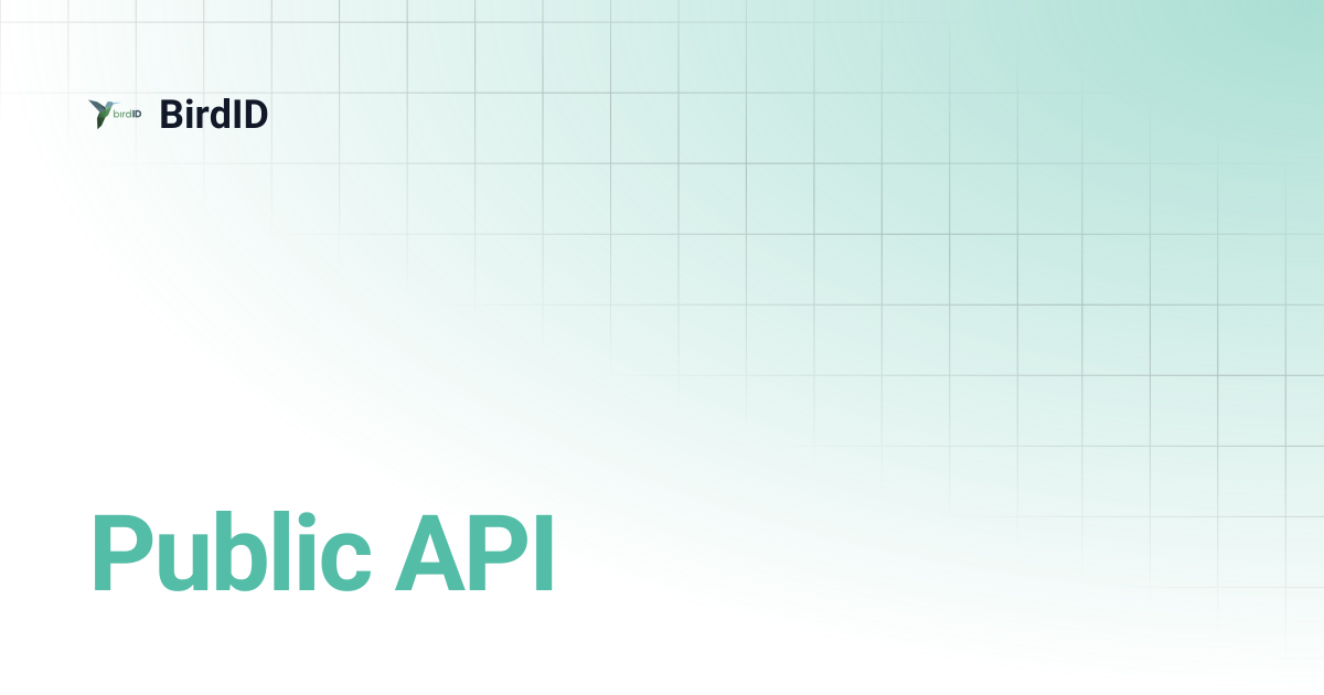 Public API | BirdID