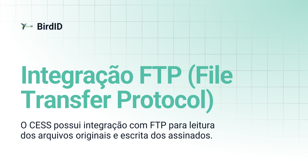 Integração FTP (File Transfer Protocol) | BirdID
